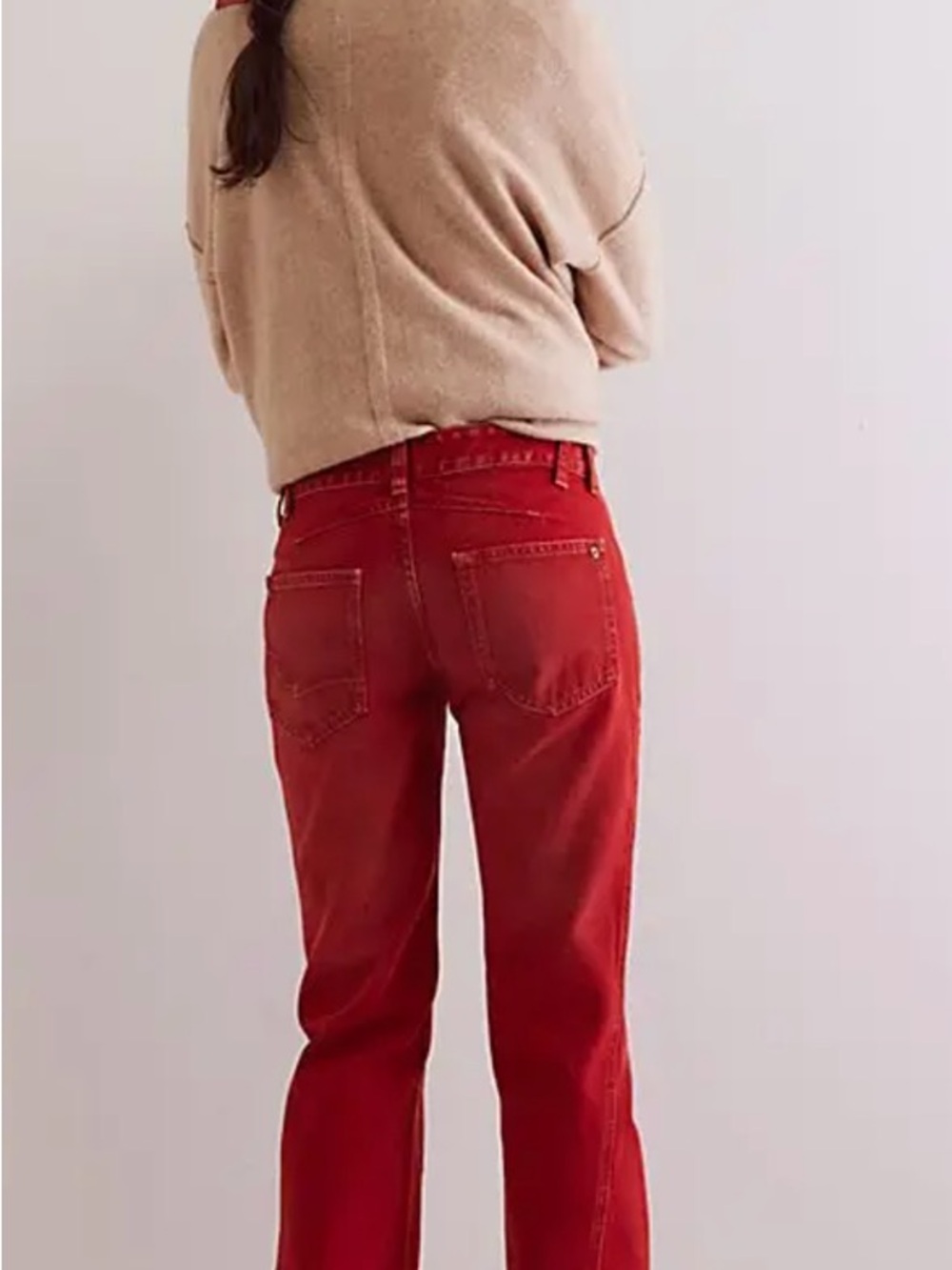 We the free Women’s Red Straight-Leg Jeans - Picture 3 of 6